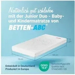 Kindermatratze Babymatratze Junior-Duo -mit Rundum-Trittkante 60x120, 70x140, 70x160,