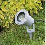 ChiliTec LED Gartenleuchte Gartenleuchte CT-GS10, GU10 230V, grau, Erdspie&szlig;