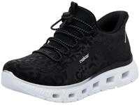 Rieker Sport Slip-On Sneaker, Freizeitsneaker, Schlupfschuh in Leo-Optik, mit