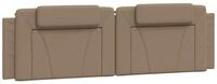vidaXL Bett, Kopfteil-Kissen Cappuccino-Braun 180 cm Kunstleder