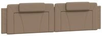 vidaXL Bett Kopfteil-Kissen "Viana" Cappuccino-Braun 200 cm Kunstleder (1-tlg)