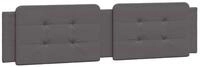 vidaXL Bett Kopfteil-Kissen "Zadar" Grau 200 cm Kunstleder (1-tlg)