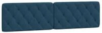 vidaXL Kopfteil, Bett Kopfteil-Kissen Blau 200 cm Samt