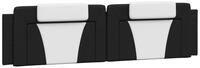 vidaXL Bett Kopfteil-Kissen "Viana" Schwarz und Wei&szlig; 200 cm Kunstleder (1-tlg)