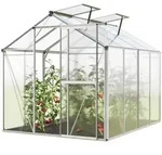 GFP Gew&auml;chshaus Jasmin 4 grau 192 cm x 192 cm x 256 cm