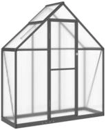 vidaXL Gew&auml;chshaus Gew&auml;chshaus mit Fundamentrahmen Anthrazit 169x58x195 cm Alu