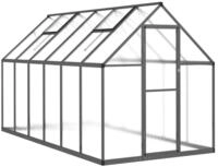 vidaXL Gew&auml;chshaus Gew&auml;chshaus mit Fundamentrahmen Anthrazit 334x169x195 cm...