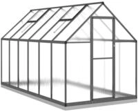 vidaXL Gew&auml;chshaus Gew&auml;chshaus mit Fundamentrahmen Anthrazit 334x169x202 cm...