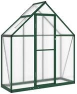 vidaXL Gew&auml;chshaus Gew&auml;chshaus mit Fundamentrahmen Gr&uuml;n 169x58x195 cm...