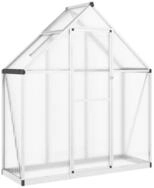 vidaXL Gew&auml;chshaus Gew&auml;chshaus mit Fundamentrahmen Silbern 169x58x195cm...