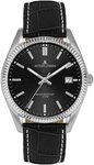 Jacques Lemans Quarzuhr Derby 50-3P, Armbanduhr, Herrenuhr, Damenuhr, Lederarmband,