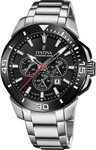 Festina Quarzuhr Festina Herrenuhr Edelstahl silber, (Chronograph), Herren Armbanduhr