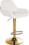 CLP Barhocker Braga, Kunstleder-Bezug, Gold-Optik, h&ouml;henverstellbar