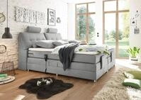 ED EXCITING DESIGN Boxspringbett Palermo, inkl. Motor, Topper, Kopfst&uuml;tze und