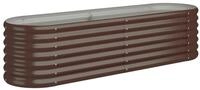 vidaXL Hochbeet, Kr&auml;uterhochbeet Pulverbeschichteter Stahl 152x40x36 cm Braun
