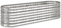 vidaXL Hochbeet, Kr&auml;uterhochbeet Pulverbeschichteter Stahl 152x40x36 cm Silbern