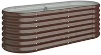 vidaXL Hochbeet, Kr&auml;uterhochbeet Pulverbeschichteter Stahl 114x40x36 cm Braun