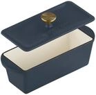 Mahlzeit Br&auml;ter Gusseisen, mit Deckel emailliert, 3 Liter, Blue Berry,...