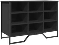 vidaXL Schuhregal Schuhregal Schwarz 90x38x61,5 cm Holzwerkstoff, 1-tlg.