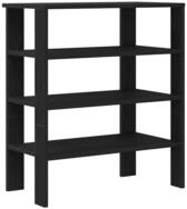 vidaXL Schuhregal Schuhregal Schwarz 61x32x70 cm Holzwerkstoff, 1-tlg.