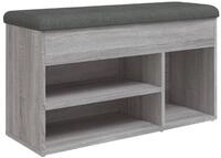 vidaXL Sitzbank Schuhbank Grau Sonoma 82x32x45,5 cm Holzwerkstoff