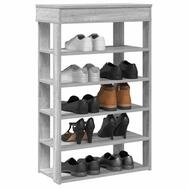 vidaXL Schuhschrank Schuhregal Grau Sonoma 60x30x98 cm Holzwerkstoff