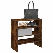 vidaXL Schuhschrank NA Schuhregale 2 Stk Stapelbar R&auml;uchereiche 60x30x30,5 cm
