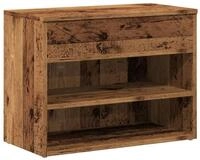 vidaXL Schuhregal Schuhbank Altholz-Optik 60x30x45 cm Holzwerkstoff, 1-tlg.