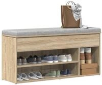 vidaXL Schuhschrank NA Schuhbank Sonoma-Eiche 102x30,5x45 cm Spanplatte