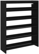 vidaXL Schuhregal Schuhregal Schwarz 80x25x100 cm Holzwerkstoff, 1-tlg.