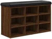 vidaXL Sitzbank Schuhbank Braun Eichen-Optik 82x32x50 cm Holzwerkstoff