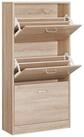 VASAGLE Schuhschrank Schuhregal mit 3 Klappen, Schuhkipper, Trennw&auml;nde...