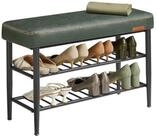 VASAGLE Schuhbank, Schuhregal, EKHO Series, Kunstleder, 30 x 80 x 50 cm