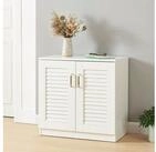 en.casa Schuhschrank &raquo;L&oslash;ten&laquo; 63 x 36 x 62 cm mit 2 T&uuml;ren Wei&szlig;