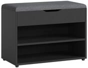 en.casa Schuhbank, &raquo;Gentofte&laquo; Schuhschrank mit Sitzbank 3 Ablagef&auml;cher...