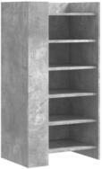 vidaXL Schuhregal Schuhschrank Betongrau 52x37,5x100 cm Holzwerkstoff, 1-tlg.