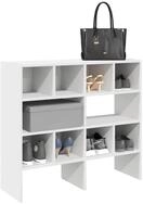 vidaXL Schuhschrank Schuhregale 2 Stk. Stapelbar Wei&szlig; 89,5x30x40 cm