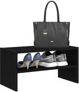 vidaXL Schuhschrank Schuhregal Stapelbar Schwarze Eiche 60x30x30,5 cm