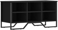 vidaXL Schuhregal Schuhregal Schwarz 90x38x45,5 cm Holzwerkstoff, 1-tlg.