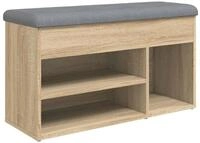 vidaXL Sitzbank Schuhbank Sonoma-Eiche 82x32x45,5 cm Holzwerkstoff