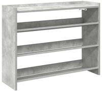 vidaXL Schuhschrank Schuhregal Betongrau 80x25x62 cm Holzwerkstoff