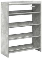 vidaXL Schuhregal Schuhregal Betongrau 60x25x81 cm Holzwerkstoff, 1-tlg.