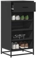 vidaXL Schuhschrank Schuhregal Schwarz 48x38x97,5 cm Holzwerkstoff