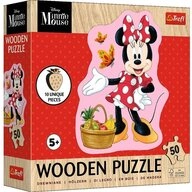 Trefl Puzzle Trefl, fr&ouml;hliche Minnie Maus, 50 Teile Holzpuzzle, 50 Puzzleteile