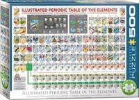 EUROGRAPHICS Puzzle Illustriertes Periodensystem der Elemente, 500 Puzzleteile