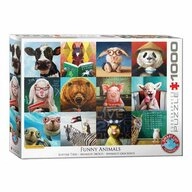 EUROGRAPHICS Puzzle Puzzle Lustige Tiere 1000 Teile, Puzzleteile