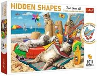 Trefl Puzzle Puzzle Hidden Shapes: Katzenurlaub 1011 Teile, Puzzleteile