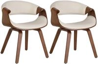 CLP Esszimmerstuhl Foley (2er Set), Stoff- oder Kunstlederbezug mit Holzgestell