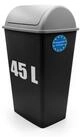 BigDean M&uuml;lleimer M&uuml;lleimer mit Schwingdeckel 45 L Anthrazit, Schlagfester