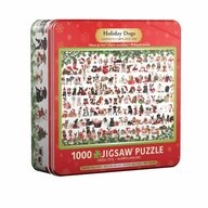 EUROGRAPHICS Puzzle Puzzle in Blechdose Weihnachtshunde 1000 Teile, Puzzleteile